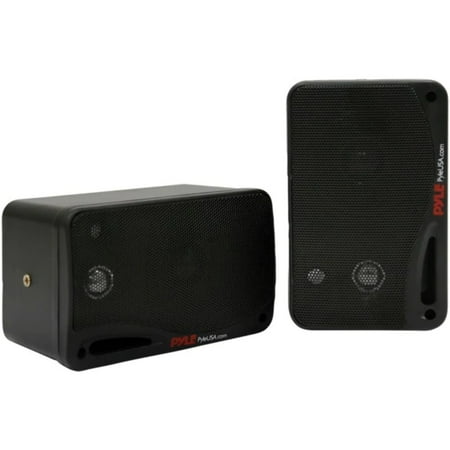 Pyle PDWR42BBT Bluetooth Indoor Outdoor 3.5  200W Speaker System  Black (2 Pack)