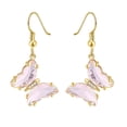 thumbnail image 2 of Dangle Drop Earrings Butterfly: Fake Crystal Charm Earrings Pierced Earrings, 2 of 2