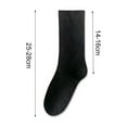 thumbnail image 6 of 5 Pairs Crew Socks for Women Ribbed Knit Slouch Boot Socks Breathable Crochet Long Piles Socks for High School, 6 of 8