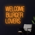 thumbnail image 3 of Handmadetneonsign Welcome Burger Lovers Neon Sign, Burger LED Sign, Burger Restaurant Wall Decor, 3 of 5