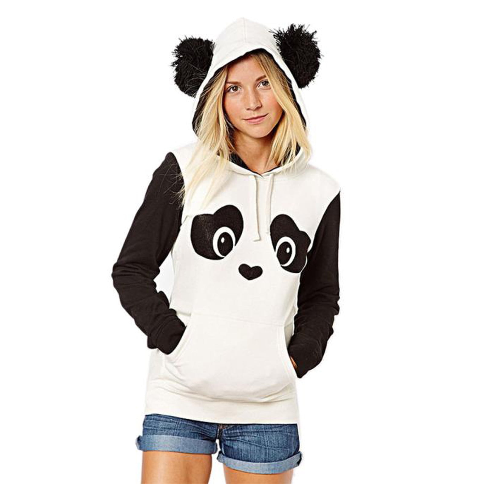 Girls panda jumper outlet