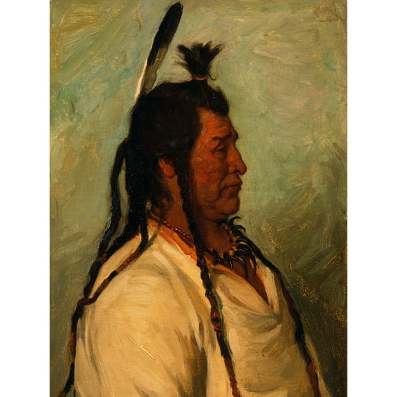 Sharp Big Brave Blackfeet Native American Painting Extra Large Art Print Wall Mural Poster Premium XL