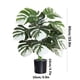 thumbnail image 3 of Planta Monstera Artificial 23,6 pulgadas | Hojas falsas de tortuga tropical, planta en maceta de seda verde para interior y exterior, oficina, fiesta o decoración de boda, bajo mantenimiento y, 3 of 7