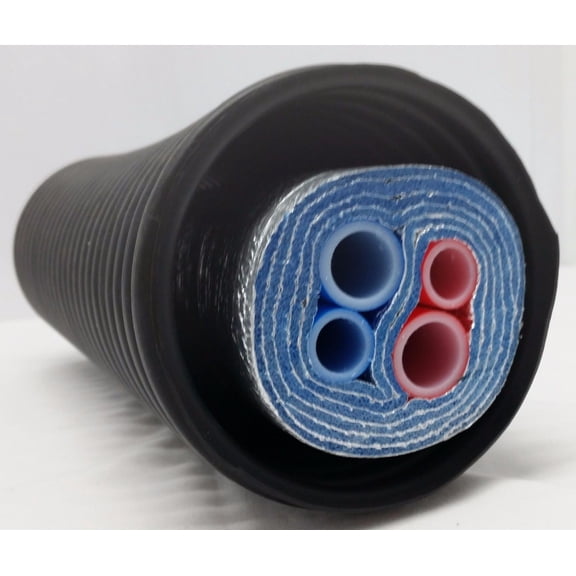 250 Ft of Commercial Grade EZ Lay 5 Wrap Insulated (2)1" (2) 3/4" OB PEX Tubing