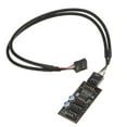 thumbnail image 1 of Cable conector placa base USB 2.0 9 pines macho hembra perfecl concentrador de extensión 1 a 3 negro, 1 of 8