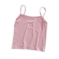thumbnail image 5 of idosla Spaghetti Strap Crop Tank Tops for Women Cute Summer Camisoles for Teens Fitted Basic Layering Cami Undershirts (Light Pink, One Size), 5 of 8