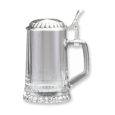 - 13.5 oz. Starbottom Glass Stein w/Removeable Pewter Lid