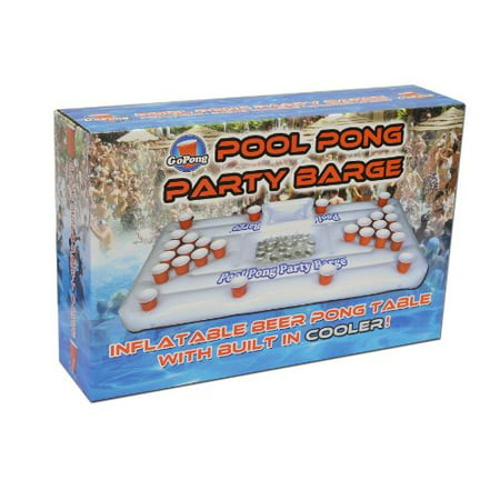 Best Pool Party Barge Floating 10 Cup Beer Pong Pong w/ Built in Cooler - 6