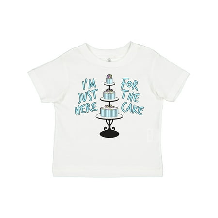 

Inktastic I m Just Here for the Cake Funny Wedding Gift Toddler Boy or Toddler Girl T-Shirt
