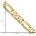 thumbnail image 3 of 14K Yellow Gold 5.25mm Flat Figaro Chain (28 X 5.25) Made In South Africa ffl140-28, 3 of 5