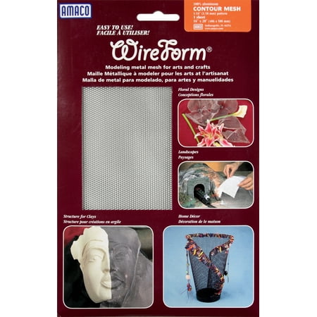 Amaco WireForm Aluminum, 1/16" Mesh Contour, 16" x 20", 1 sheet/pkg.