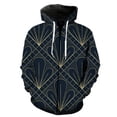 thumbnail image 1 of Sudadera con capucha y cremallera para hombre con estampado geométrico abstracto, estilo hip hop, moderna, de gran tamaño, con estampado 3D para adolescentes., 1 of 6