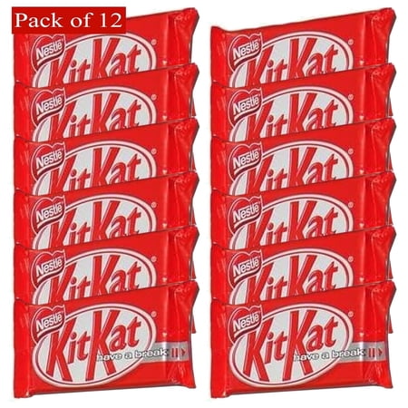 Nestle KitKat Bar 4 Finger 12 Pack Imported Creamy Chocolate Treats