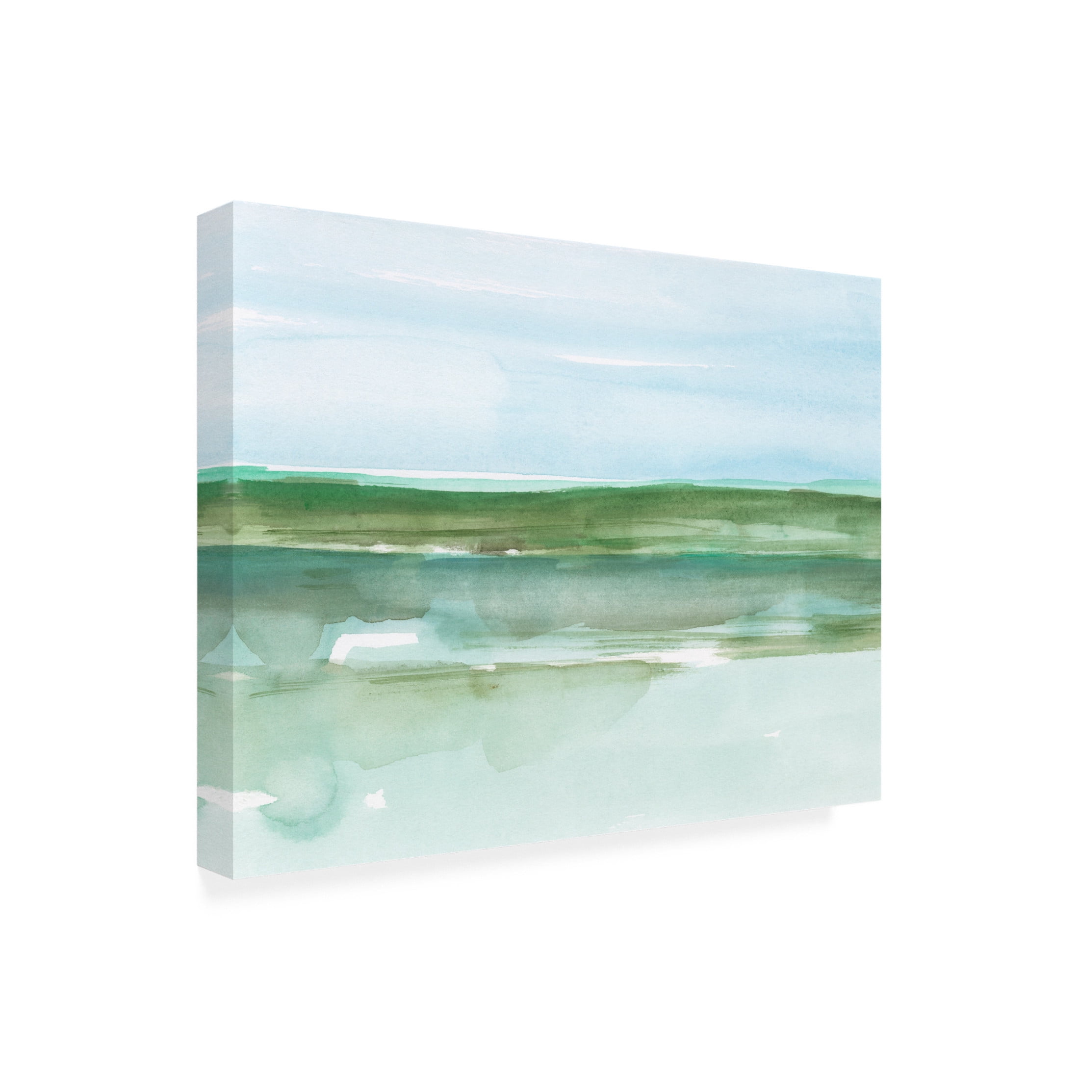 Canvas Wall Art - Ethan Harper 'Serene Aqua I' Wall Art for Living Room, Bedroom, or Office Décor by Trademark Fine Art - 19 x 14 Inches