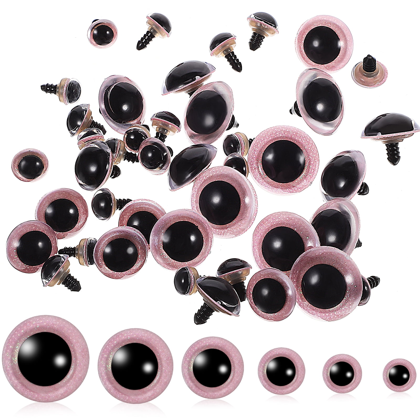 42 Sets of Plastic Eyes and Gaskets Glitter Safety Eyes Doll Eyes for