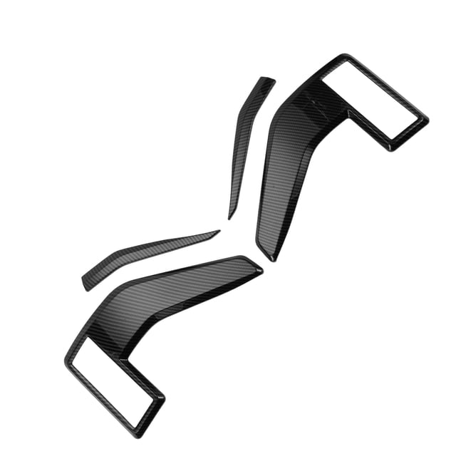 Cubierta de ventilación Fender Trim de Unique Bargains 1 juego para Ford F-150 2021-2024 ABS patrón de fibra de carbono negro