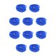 thumbnail image 2 of Jumpingount 10 piezas de bandas para el cabello mixtas ajustables sólidas para la escuela de alta elasticidad soporte protector para coletas azul real 10piezas, 2 of 6