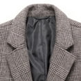 thumbnail image 5 of Men'S Checked Wool Coat Slim Fit Wool Winter Coat Mid-Length Winter Men'S Coat, 5 of 5