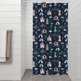 thumbnail image 2 of Dark Blue Little Princess Pattern Shower Curtain 36"x72" ,Bathroom Decorative Shower Curtains Set with 12 Hooks,Modern Waterproof Washable Shower Curtain, 2 of 6