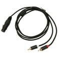 XLR to Dual RCA Cable Female to Male Low Loss Noiseless Y Splitter Duplicator Wire Stereo Sound