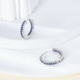 thumbnail image 3 of MULA Original 925 Sterling Silver Round Hoop Earrings Shining Blue AAA CZ for Women Jewelry Gift, 3 of 5