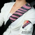 thumbnail image 2 of Shangniulu Pink Black Stripes Safety Seat Belt Cover Leopard Tiger Print Shoulder Pads for Universal Car Auto Interior Accessories, 2 of 5