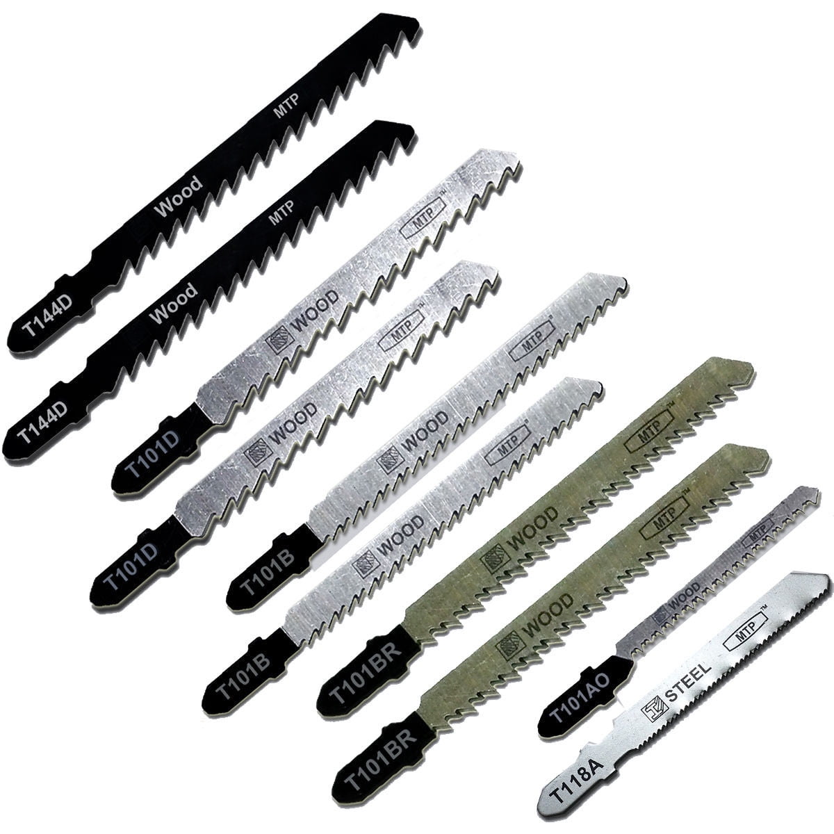 BOSCH 10 PIECE ASSORTMENT JIG SAW BLADES TO FIT BLACK AND DECKER AND SIMILAR 