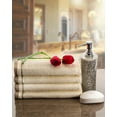 thumbnail image 2 of Monogrammed Gifts Fingertip Towels 11 x 18 Inches Set of 4 Decorative Golden Brown Embroidered Towel Extra Absorbent 100 Cotton Personalized Gift for Bathroom Kitchen Initial G Ivory, 2 of 2