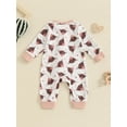 thumbnail image 4 of Suealasg Western Baby Girls Fall Jumpsuit 3 6 12 18 24 Months Infant Girls Long Sleeve Cattle Head Cow Cactus Print Zipped Romper Bodysuits Newborn Autumn Country Coming Home Clothes, 4 of 7