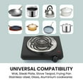 thumbnail image 3 of Elite Cuisine ESB050 Single Coiled Electric Burner Hot Plate, 3 of 4