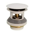 thumbnail image 4 of Westbrass Tip-Toe Bathtub Drain with No-Hole Cover use for Integrated Overflow Channels, Powder Coat White, 4 of 13