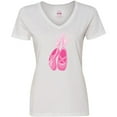 thumbnail image 3 of Inktastic Ballet Shoes, Ballet Slippers, Ballet Dance - Pink Women's V-Neck T-Shirt, 3 of 5