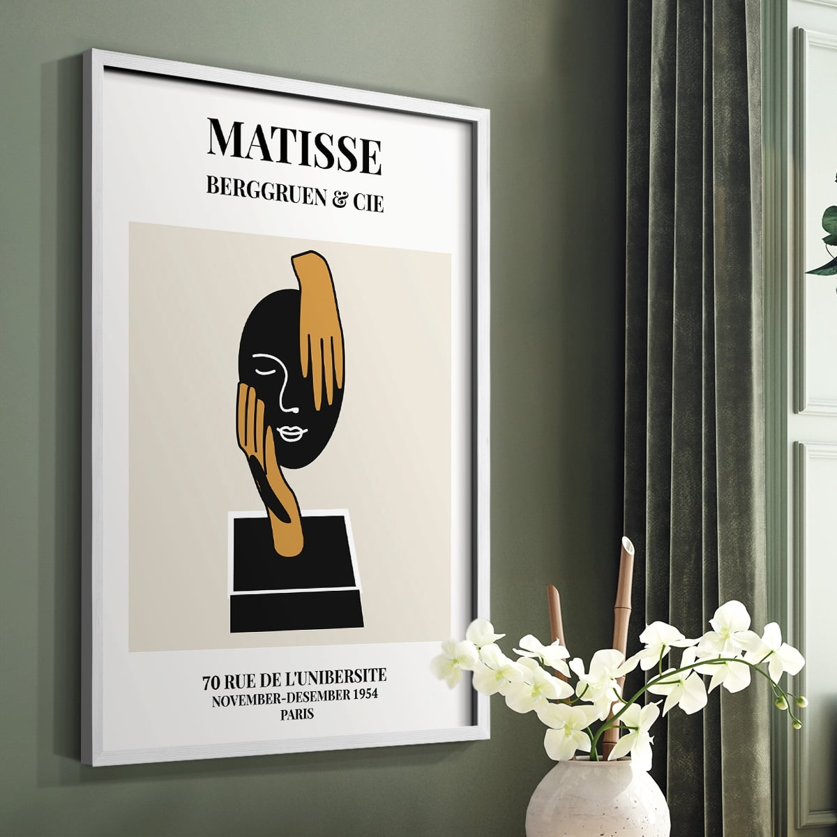 Matisse CXXXIX Framed Print in White Solid Wood 11 x 14 Framed Print