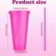 thumbnail image 2 of 12 Pieces Reusable Cups with Lids and Straws, 24 Oz Glitter Plastic Cup for Birthday Party, Smoothie, 2 of 5