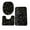 Black, variant on Bathroom Rugs Sets 3 Piece Bath Mat for Bathroom Non-Slip Bathroom Mats Water Absorbent Bath Rug Floor Mats Soft Washable Shower Rug with U-Shaped Contour Rug Toilet Lid Cover