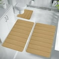 dajkiuy Clearance Memory Foam Bath Mat Set,Bathroom Rugs for 3 Pieces