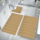 thumbnail image 2 of Juego de 3 alfombrillas de baño de espuma viscoelástica Inerposs, suaves y cómodas, con absorción de agua, antideslizantes y lavables a máquina (gris, negro, caqui, gris oscuro)., 2 of 8