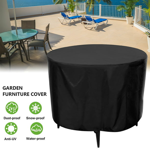 Ztoo Round Waterproof Furniture Cover, Waterproof Outdoor Table Protector