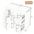 thumbnail image 3 of 36" Bathroom Vanity with Sink, Bathroom Vanities with Adjustable Shelf and Drawers, Freestanding Storage Bathroom Cabinet Single Sink Combo Set for Bathroom, Small Space, White, 3 of 9