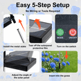 thumbnail image 2 of Rirool 2-Pack Blue Solar Rose Flower Garden Stake Lights, 7 Heads Outdoor Waterproof Decorative Lights with 8 Modes, Auto On/Off Warm White LED for Yard Lawn Patio Pathway Decor, 2 of 8