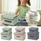 thumbnail image 3 of Foldable Fabric Storage Box Organizer for Closet, Dorm, Bedroom, Home Organization, Collapsible Clothes Bin with Lid, Space Saving Storage Container for Clothes, Toys, and Household Items, 3 of 3
