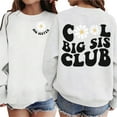 thumbnail image 2 of Byoo Slogan Floral Print Sweatshirt for Girls Crewneck Long Sleeve Sweatshirts Daily Sweatshirt,White, 2 of 6