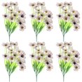 thumbnail image 1 of Coofit 6 Branches Artificial Flowers Never Withered Fashion Fake Flowers Faux Flowers, 1 of 10