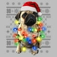 thumbnail image 2 of Men's Lost Gods Pug Christmas Lights  Long Sleeve Shirt, 2 of 3