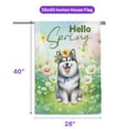 thumbnail image 5 of Alaskan Malamute Hello Spring Time Flower Floral Nature House Flag 28x40in Double Sided Alaska Mal Dog Lovers Gifts Outdoor Decor - 02031, 5 of 5