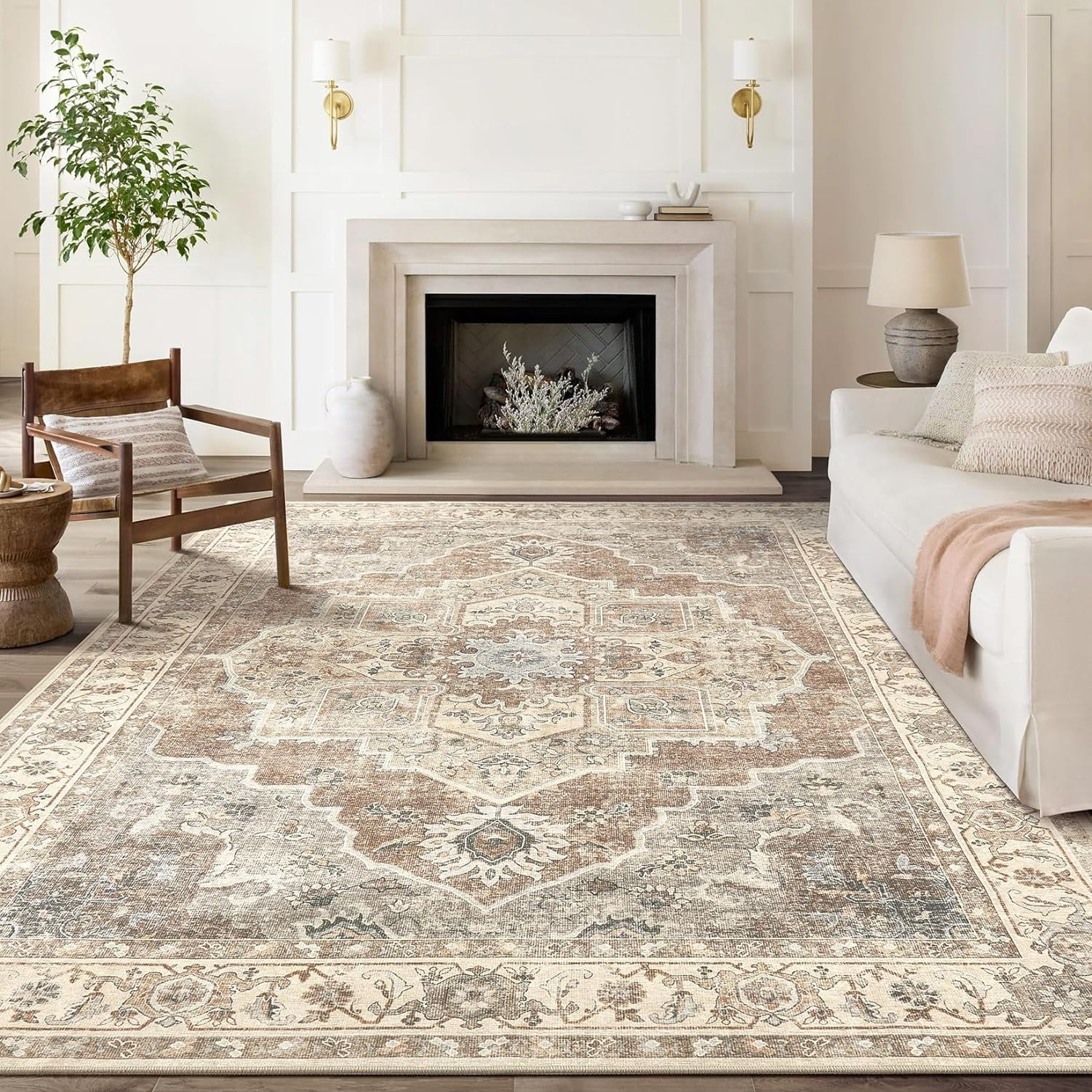 Tapis De Salon Doux Anti-dérapant 121x182 Cm - Motif Papillons Et Fleurs, Lavable, Vert - Idéal Pour Chambre Ou Salle à Manger