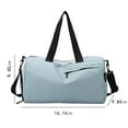 thumbnail image 3 of LACKUST Travel Duffel Bag, Sports Tote, Gym Bag, Weekender, Overnight, Wet/Dry Separation, Yoga, For Hand-Held Use,Sky Blue, 3 of 6