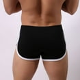 thumbnail image 4 of IWRICH Men's Booty Boxer Short Low Rise Split Side Workout Gym Shorts Black L, 4 of 5
