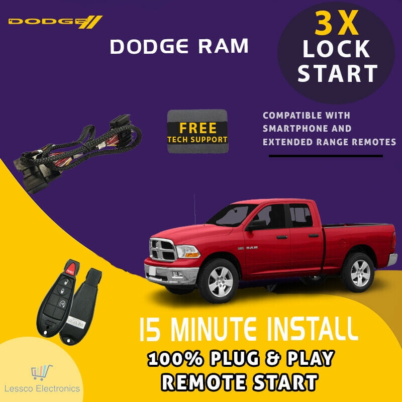 Factory Activated Plug & Play Remote Start for 2011-2012 Ram Diesel No Horn Honk 