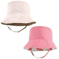 thumbnail image 3 of Hudson Baby Infant Girl Sun Protection Hat, Mint Floral Leopard, 0-12 Months, 3 of 7